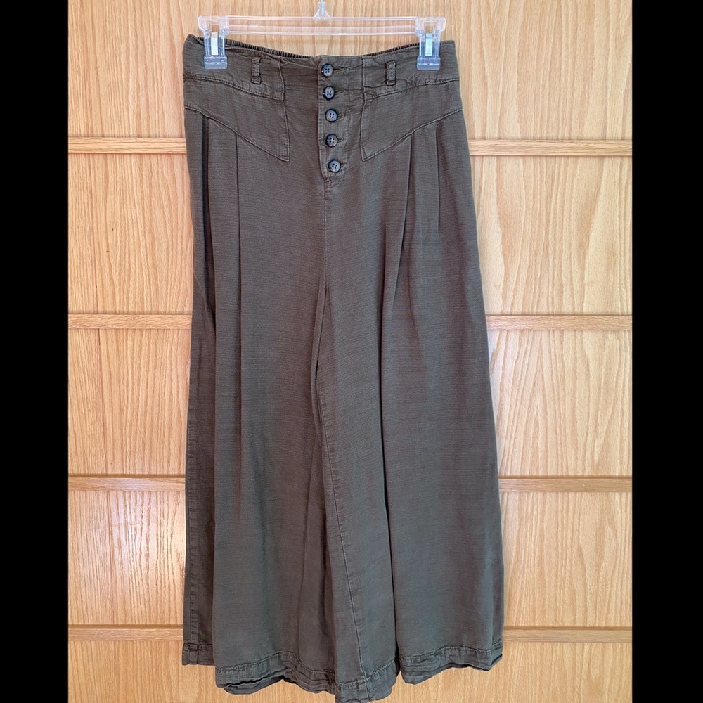Anthropologie culottes, XS in army green